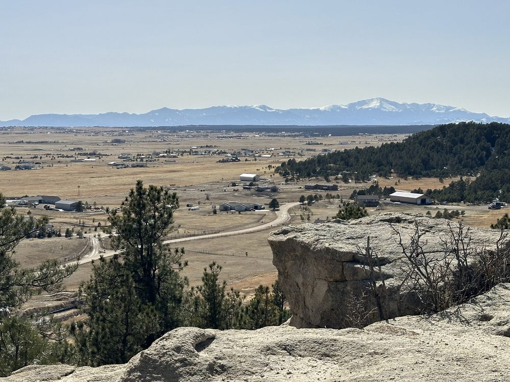 View towards Pikes Peak Mountain from the Homestead Ranch Park, located within Peyton, Colorado.